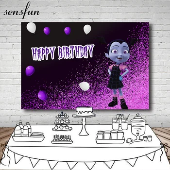 Sensfun Purple Black Junior Vampirina Backdrop Balloons Girls Birthday Party Backgrounds 7x5FT Vinyl
Sensfun Purple Black Junior Vampirina Backdrop Balloons Girls Birthday Party Backgrounds 7x5FT Vinyl