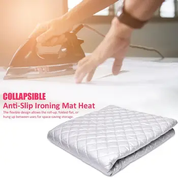 Anti-Slip Ironing Pad Ironing Mat Heat Resistant Iron Board Blanket For Table Top Iron Pad For Traveling Hotel Dorm Rooms