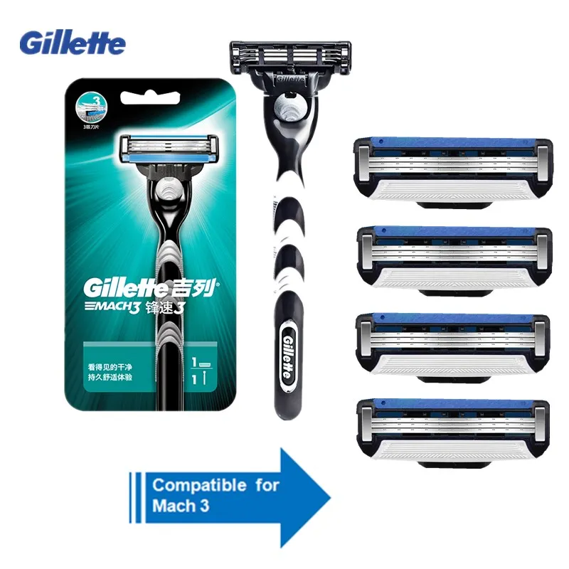 Manual Straight Shaving Razor Original Gillette Mach 3 Men Shaver Razor Blade for Men 3 Layer Blades
Manual Straight Shaving Razor Original Gillette Mach 3 Men Shaver Razor Blade for Men 3 Layer Blades