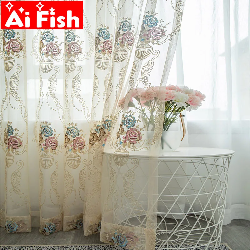 luxury curtains Europe Rustic Embroidered Flower Thin Tulle Fabric Drapes Romantic Bedroom Curtains Sheer Gauze m153#30
luxury curtains Europe Rustic Embroidered Flower Thin Tulle Fabric Drapes Romantic Bedroom Curtains Sheer Gauze m153#30