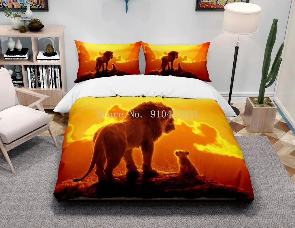 Cartoon Disney Lion King Simba Bedding Set Duvet Covers Pillowcases Bed Comforter Cover Baby Children Adult Boys Gift Bedclothes Cartoon Disney Lion King Simba Bedding Set Duvet Covers Pillowcases Bed Comforter Cover Baby Children Adult Boys Gift Bedclothes