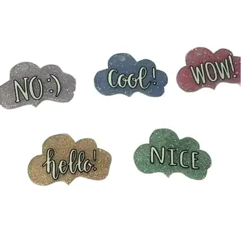 20Pcs Cute Glitter Cloud Printed HELLO NO COOL NICE WOW English Word Planar Resin Charms Pendant For DIY Keychain Making
20Pcs Cute Glitter Cloud Printed HELLO NO COOL NICE WOW English Word Planar Resin Charms Pendant For DIY Keychain Making