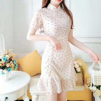 Chinese Style Women Summer Chiffon Knee Length dress office ladies dresses short sleeve elegant party sexy club clothes vestido
Chinese Style Women Summer Chiffon Knee Length dress office ladies dresses short sleeve elegant party sexy club clothes vestido