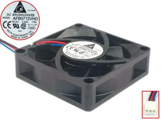 Охлаждающий вентилятор для сервера Delta Electronics AFB0712VHD F00 DC 12 В 0,40 А 70x70x20 мм
Охлаждающий вентилятор для сервера Delta Electronics AFB0712VHD F00 DC 12 В 0,40 А 70x70x20 мм