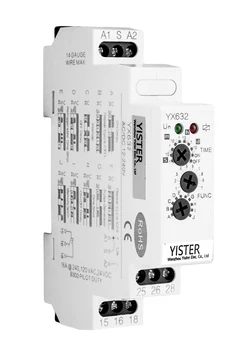 YX632 Multifunction Timer Relay with 10 Function Choices DPDT Relay Electronic Repeat Mini Power Switch 16A AC/DC12-240V
YX632 Multifunction Timer Relay with 10 Function Choices DPDT Relay Electronic Repeat Mini Power Switch 16A AC/DC12-240V
