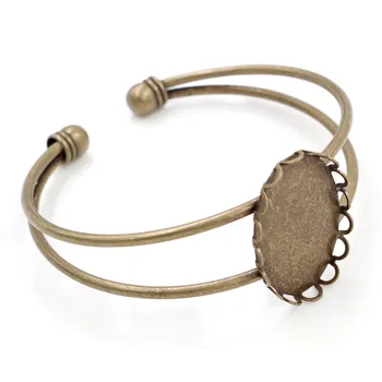 High Quality 18x25mm Bronze Plated Bangle Base Bracelet Blank Findings Tray Bezel Setting Cabochon Cameo (L1-05)
High Quality 18x25mm Bronze Plated Bangle Base Bracelet Blank Findings Tray Bezel Setting Cabochon Cameo (L1-05)