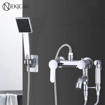 Bathtub Faucet Set Bath Nozzle Sprayer Hygienic Concealed Wall Bathroom Shower Faucet With Bidet Spout Easy Install
Bathtub Faucet Set Bath Nozzle Sprayer Hygienic Concealed Wall Bathroom Shower Faucet With Bidet Spout Easy Install