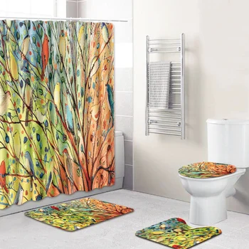 Hot 180X180Cm Waterproof Bathroom Shower Curtain Toilet Cover Mat Non-Slip Rug Set 6x Hooks
Hot 180X180Cm Waterproof Bathroom Shower Curtain Toilet Cover Mat Non-Slip Rug Set 6x Hooks