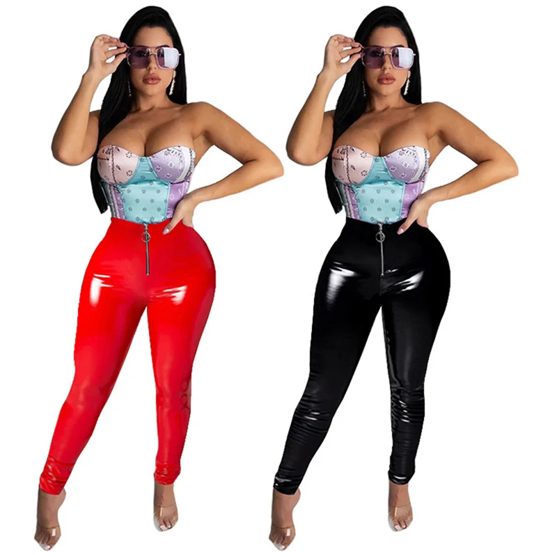 Black and Red PU Zipper Trousers New Arrival Autumn Women Bottoms High Street Style All-Matching Pants Outfits
Black and Red PU Zipper Trousers New Arrival Autumn Women Bottoms High Street Style All-Matching Pants Outfits