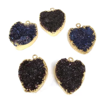 Natural Stone Quartz Heart-shaped Pendants Crystal Cluster Exquisite charms for Jewelry Making DIY Necklace Accessories24x30mm
Natural Stone Quartz Heart-shaped Pendants Crystal Cluster Exquisite charms for Jewelry Making DIY Necklace Accessories24x30mm