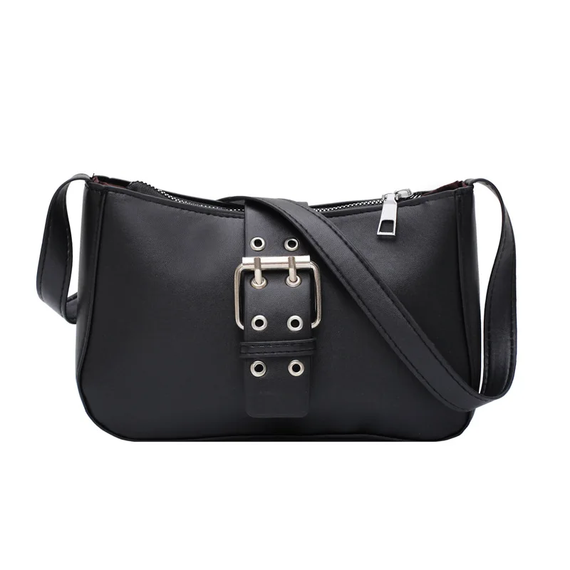Leather Buckle Design Armpit Black Baguette Bag Female 2020 Early Spring New Style All-match Messenger Bag Fashion YUBAI
Leather Buckle Design Armpit Black Baguette Bag Female 2020 Early Spring New Style All-match Messenger Bag Fashion YUBAI