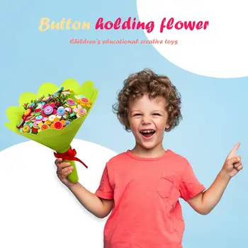 Craft Button Bouquet Non-woven Cloth DIY Handmade Holding Flower Children Kids Toys Gifts Kindergarten Teaching Aids
Craft Button Bouquet Non-woven Cloth DIY Handmade Holding Flower Children Kids Toys Gifts Kindergarten Teaching Aids