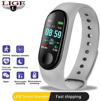 LIGE Fitness Watch Smart Bracelet Fitness Tracker Watch Sport Heart Rate Blood Pressure Smart band Monitor Watches for Health
LIGE Fitness Watch Smart Bracelet Fitness Tracker Watch Sport Heart Rate Blood Pressure Smart band Monitor Watches for Health