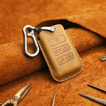 Handmade Leather Car Key Case Cover Keychain For Land Rover Range Rover Discovery 5 Sport For Jaguar E-PACE XEL 2018 2019
Handmade Leather Car Key Case Cover Keychain For Land Rover Range Rover Discovery 5 Sport For Jaguar E-PACE XEL 2018 2019