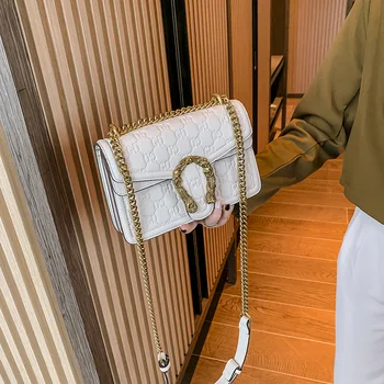 

Summer Small Bag 2020 New Wild Women's Shoulder Bag Letter Embossed Bacchus Bag Chain Diagonal Small Square Bag Crossbody Bag