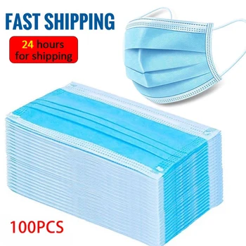 Fast Delivery 100Pcs Masks Non-woven 3-layer Filter Protection Mask Disposable Anti-dust Mouth Mouth Face Earloop Masks
Fast Delivery 100Pcs Masks Non-woven 3-layer Filter Protection Mask Disposable Anti-dust Mouth Mouth Face Earloop Masks