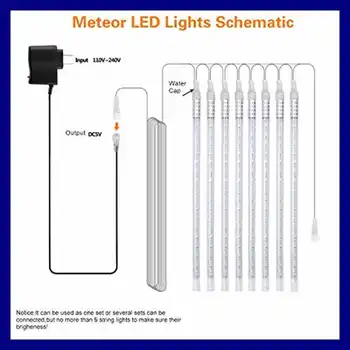 Meteor Shower Rain Lights 8 Tube 144 Leds Outdoor Christmas String Light 144LED JK1429 
Meteor Shower Rain Lights 8 Tube 144 Leds Outdoor Christmas String Light 144LED JK1429