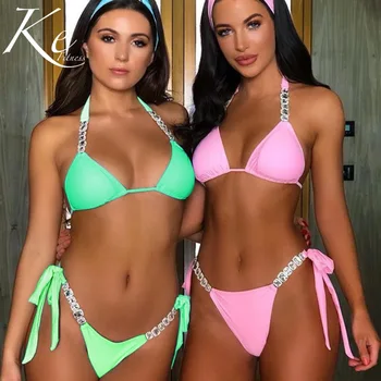 KE 2020 Diamond Bikini Europe and America Swimsuit Hot Sale Diamond Split Sexy 2 pieces pink green
KE 2020 Diamond Bikini Europe and America Swimsuit Hot Sale Diamond Split Sexy 2 pieces pink green