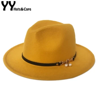 YY Yellow Fedora Hat for Women Winter Autumn Church Cap Flat Brim Trilby Jazz Panama Vintage Felt Bowler Hats FD19016
YY Yellow Fedora Hat for Women Winter Autumn Church Cap Flat Brim Trilby Jazz Panama Vintage Felt Bowler Hats FD19016