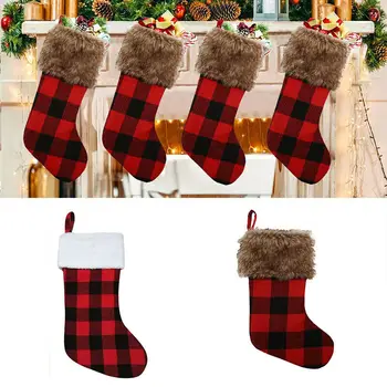 2019 Newest Christmas Red Plaid Stocking Gifts Bags Fireplace Tree Christmas Decoration Xmas Lovely Gift Socks Bag For Children
2019 Newest Christmas Red Plaid Stocking Gifts Bags Fireplace Tree Christmas Decoration Xmas Lovely Gift Socks Bag For Children