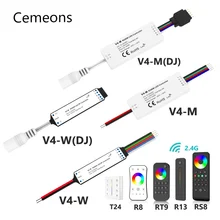 4CH Constant Voltage RF Controller Led 5050 12V 24V 2.4G Remote Control Light RGBW CCT RGB 4 Pin Led Strip Controller V4-W V4-M
4CH Constant Voltage RF Controller Led 5050 12V 24V 2.4G Remote Control Light RGBW CCT RGB 4 Pin Led Strip Controller V4-W V4-M