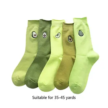 5 Pairs Women Girls Cute Cartoon Avocado Fruit Embroidery Socks Lady Female Casual Cotton Green Street Crew Socks Tube Hosiery
5 Pairs Women Girls Cute Cartoon Avocado Fruit Embroidery Socks Lady Female Casual Cotton Green Street Crew Socks Tube Hosiery