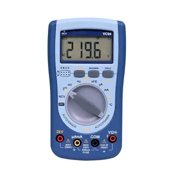 Digital Multimeter DC/AC Current Voltage T-RMS Auto Range NCV/Capacitor/ Frequency/Triode/ Diode/Temperature Tester VC94 Sale
Digital Multimeter DC/AC Current Voltage T-RMS Auto Range NCV/Capacitor/ Frequency/Triode/ Diode/Temperature Tester VC94 Sale