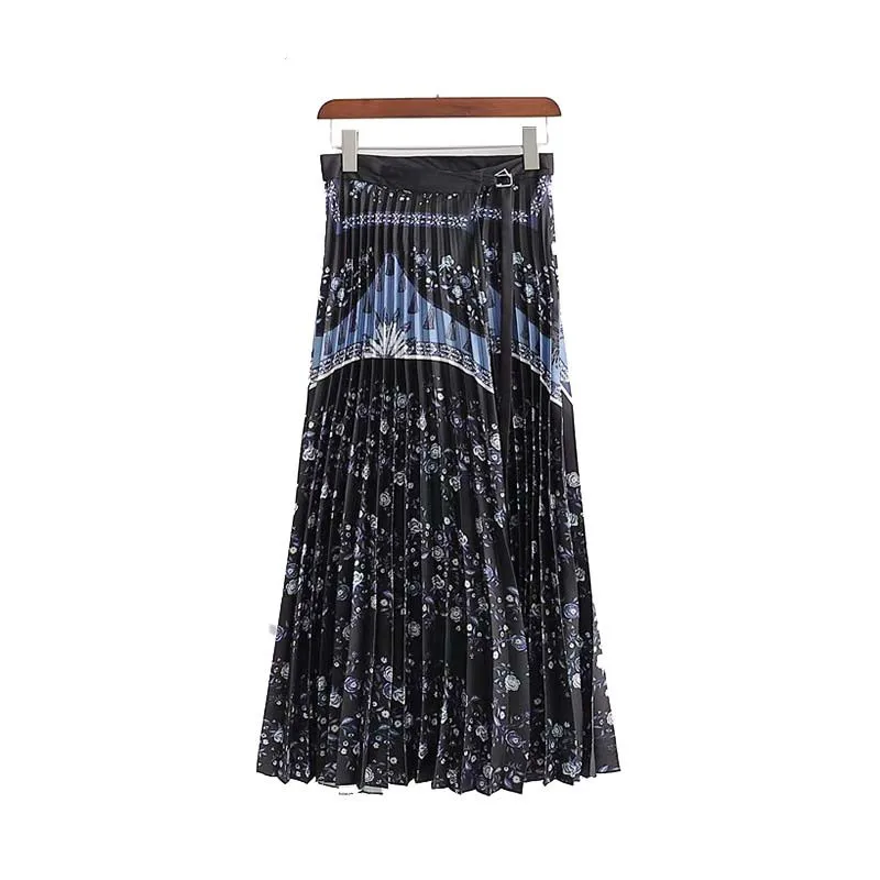 2019 New Pleated Skirt Women Retro Print Ankle Length Adjustable Black Skirt Elegant Waist Wrap Casual Long Skirts for Women
2019 New Pleated Skirt Women Retro Print Ankle Length Adjustable Black Skirt Elegant Waist Wrap Casual Long Skirts for Women