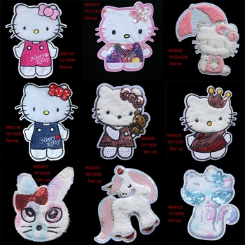 Color flannel Patch Unicorn Kitty Sequins icon Embroidered Applique Patches For kawaii clothes DIY Iron on Badges on a backpack
Color flannel Patch Unicorn Kitty Sequins icon Embroidered Applique Patches For kawaii clothes DIY Iron on Badges on a backpack