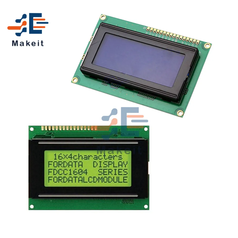 1604 LCD Display Module 16X4 Character LCD Screen Board Yellow Blue With LED Backlight SPLC780 HD44780 Controller for Arduino
1604 LCD Display Module 16X4 Character LCD Screen Board Yellow Blue With LED Backlight SPLC780 HD44780 Controller for Arduino