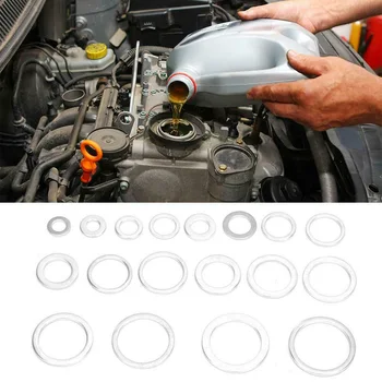 450pcs Oil Drain Plug Aluminum Washer Gasket Wear Resistant With Plastic Box Wear Resistant And Corrosion Resistant