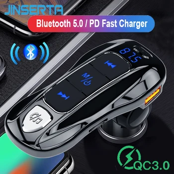 JINSERTA Bluetooth 5.0 FM Transmitter PD QC3.0 Modulator Handsfree Car Kit USB TF Music MP3 Player Car Charger
JINSERTA Bluetooth 5.0 FM Transmitter PD QC3.0 Modulator Handsfree Car Kit USB TF Music MP3 Player Car Charger