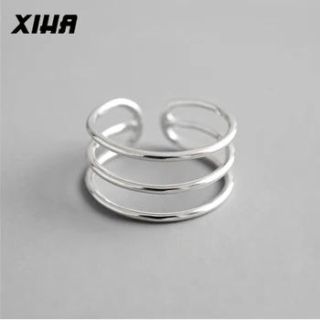 XIHA Authentic 925 Sterling Silver Rings for Women Triple Layers Lines Open Adjustable Finger Band Ladies Party Unique Jewelry
XIHA Authentic 925 Sterling Silver Rings for Women Triple Layers Lines Open Adjustable Finger Band Ladies Party Unique Jewelry