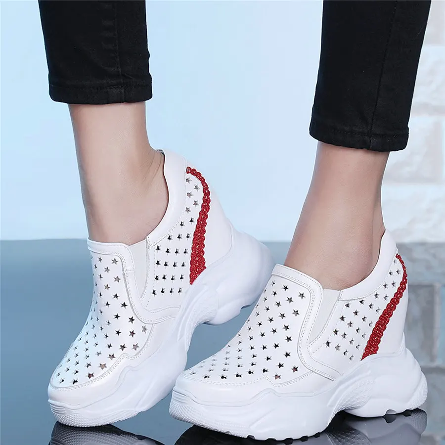 Women Genuine Leather Wedges High Heel Platform Pumps Shoes Female Breathable Round Toe Fashion Sneakers Casual Oxfords Shoes
Women Genuine Leather Wedges High Heel Platform Pumps Shoes Female Breathable Round Toe Fashion Sneakers Casual Oxfords Shoes