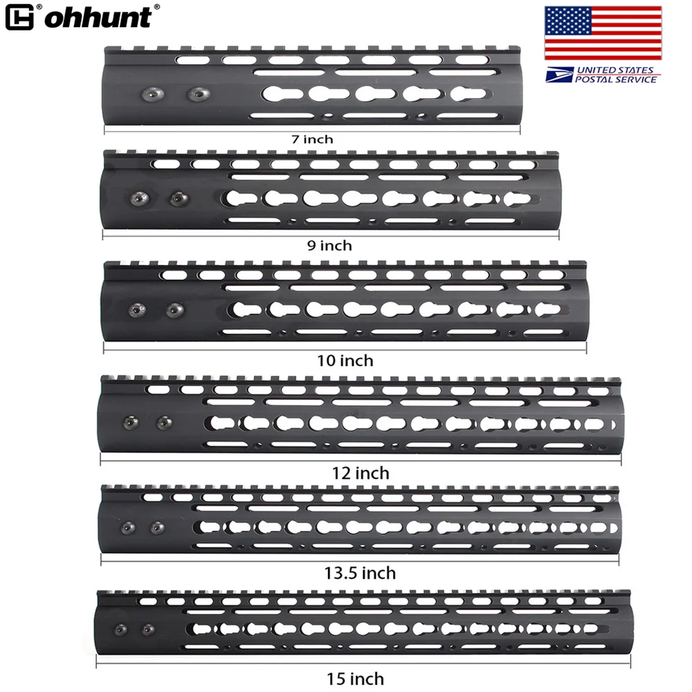 SHIP FROM USA ohhunt Slim Style 7" 9" 10" 12" 13.5" 15" AR15 Free Float Keymod Handguard Picatinny Rail with Steel Barrel Nut
SHIP FROM USA ohhunt Slim Style 7" 9" 10" 12" 13.5" 15" AR15 Free Float Keymod Handguard Picatinny Rail with Steel Barrel Nut