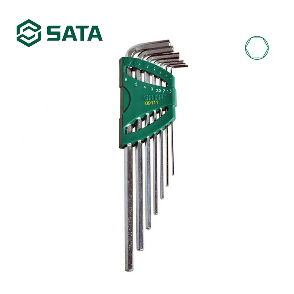 SATA 7pcs Multi-function Ball Head Flat Head Hex Wrench Sets Socket Wrench Set Home Auto Repair Hand Tool Set 09111
SATA 7pcs Multi-function Ball Head Flat Head Hex Wrench Sets Socket Wrench Set Home Auto Repair Hand Tool Set 09111