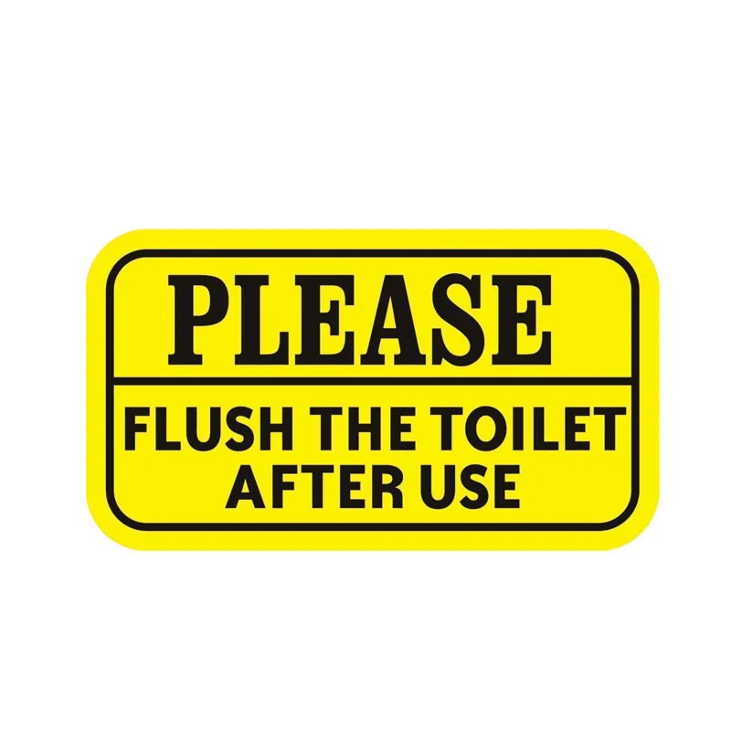 Creative Please Flush The Toilet After Use Car Sticker Accessories Vinyl PVC 16cm*9cm Motorcycle Car Styling Decal
Creative Please Flush The Toilet After Use Car Sticker Accessories Vinyl PVC 16cm*9cm Motorcycle Car Styling Decal