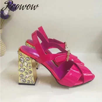 Prowow New Pink Open Toe Crystal Beading Ankle Strap HIgh Heel Sandals Metallic Heel Thick Heel Party Sandals Shoes Ladies
Prowow New Pink Open Toe Crystal Beading Ankle Strap HIgh Heel Sandals Metallic Heel Thick Heel Party Sandals Shoes Ladies