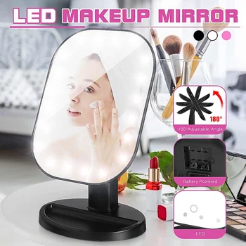 20LED Battery Power Makeup Mirror Adjustable Lamp Touch Screen Cosmetic Beauty Desktop Vanity Table Stand Mirrors w/Lights
20LED Battery Power Makeup Mirror Adjustable Lamp Touch Screen Cosmetic Beauty Desktop Vanity Table Stand Mirrors w/Lights