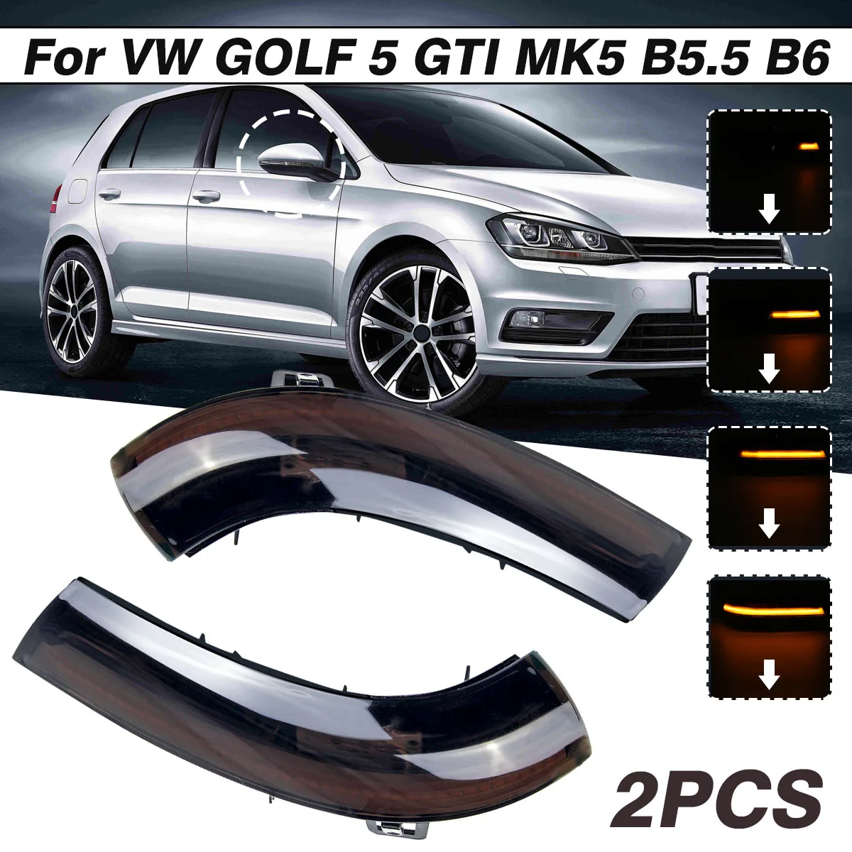 Светодиодный указатель поворота 2 шт. для VW GOLF 5 MK5 Jetta Passat B5.5 B6 Sharan Superb EOS |
