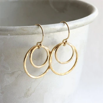 Hammered Circle Earrings 14K Gold Filled Jewelry Minimalism Oorbellen Boho Brincos Vintage Pendientes Drop Earrings For Women 
Hammered Circle Earrings 14K Gold Filled Jewelry Minimalism Oorbellen Boho Brincos Vintage Pendientes Drop Earrings For Women