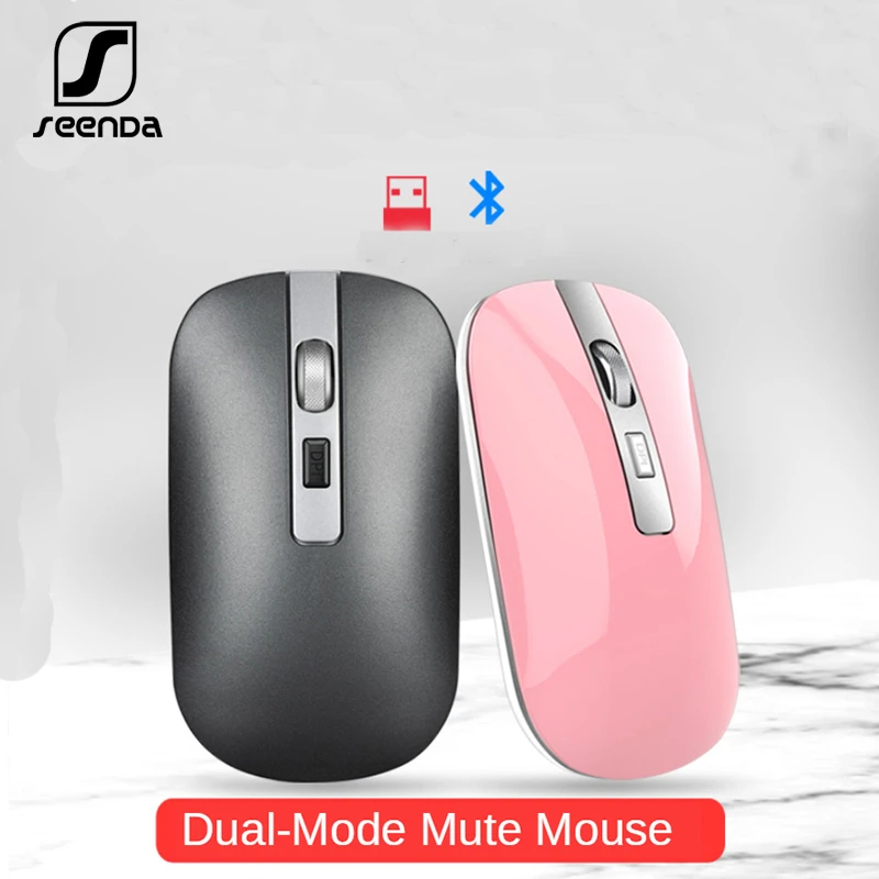 SeenDa Bluetooth Mouse 5.1 + 2.4G Mouse Silent Charging Mouse 1600 DPI Ultra Thin Ergonomic Portable Optical Mice for PC
SeenDa Bluetooth Mouse 5.1 + 2.4G Mouse Silent Charging Mouse 1600 DPI Ultra Thin Ergonomic Portable Optical Mice for PC