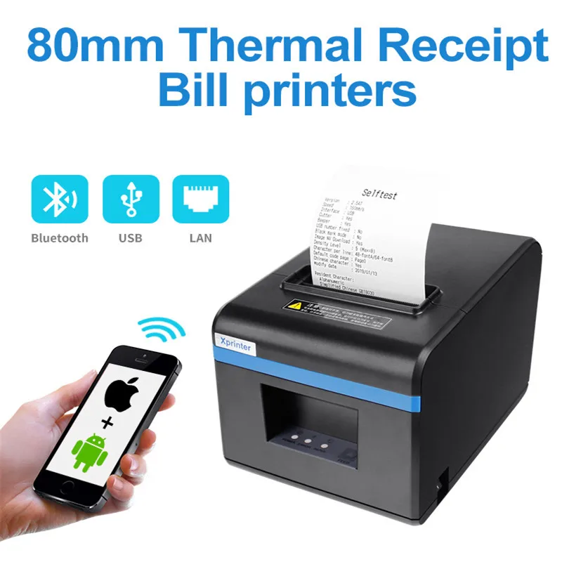 Термопринтер Xprinter 80 мм принтер для чеков POS билетов с автоматической обрезкой
