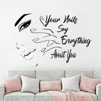 Your Nails Say Everything About You Vinyl Wall Stickers Wall Decal For Nail Salon Room Decor Mural Beauty Salon Wallpaper LL2270
Your Nails Say Everything About You Vinyl Wall Stickers Wall Decal For Nail Salon Room Decor Mural Beauty Salon Wallpaper LL2270