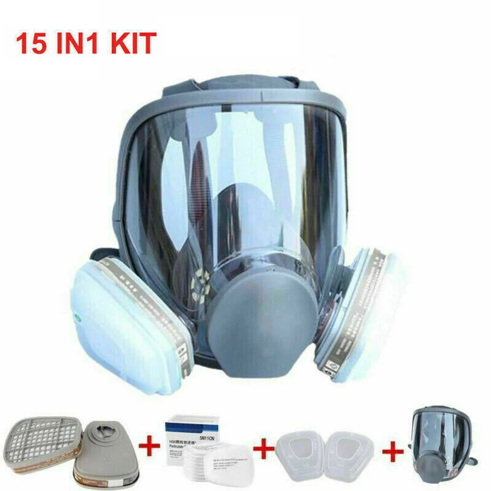 Reusable Full Face Gas Cover Painting Spraying Shield With Filters For 6800 Mask Replacement Cartridges
Reusable Full Face Gas Cover Painting Spraying Shield With Filters For 6800 Mask Replacement Cartridges