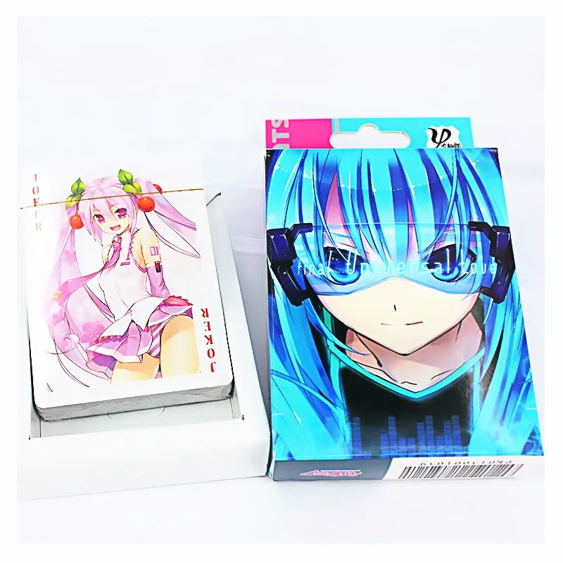 54 Sheets/Set Anime Hatsune Miku Poker Cards Cartoon Character Playing Cards Postcard Fans Gift
54 Sheets/Set Anime Hatsune Miku Poker Cards Cartoon Character Playing Cards Postcard Fans Gift