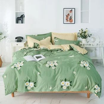 HOT Sale Fashion Luxury Cartoon Printing single king queen Pattern Bedding sets green flower Duvet cover Flat sheet Pillowcase
HOT Sale Fashion Luxury Cartoon Printing single king queen Pattern Bedding sets green flower Duvet cover Flat sheet Pillowcase