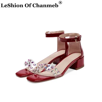 Size 33-43 Women Sandals sandalias mujer 2020 Women's Ladies Clear Sandals Open Toe Summer Shoes Thick Heels Rivets Ankle Strap
Size 33-43 Women Sandals sandalias mujer 2020 Women's Ladies Clear Sandals Open Toe Summer Shoes Thick Heels Rivets Ankle Strap