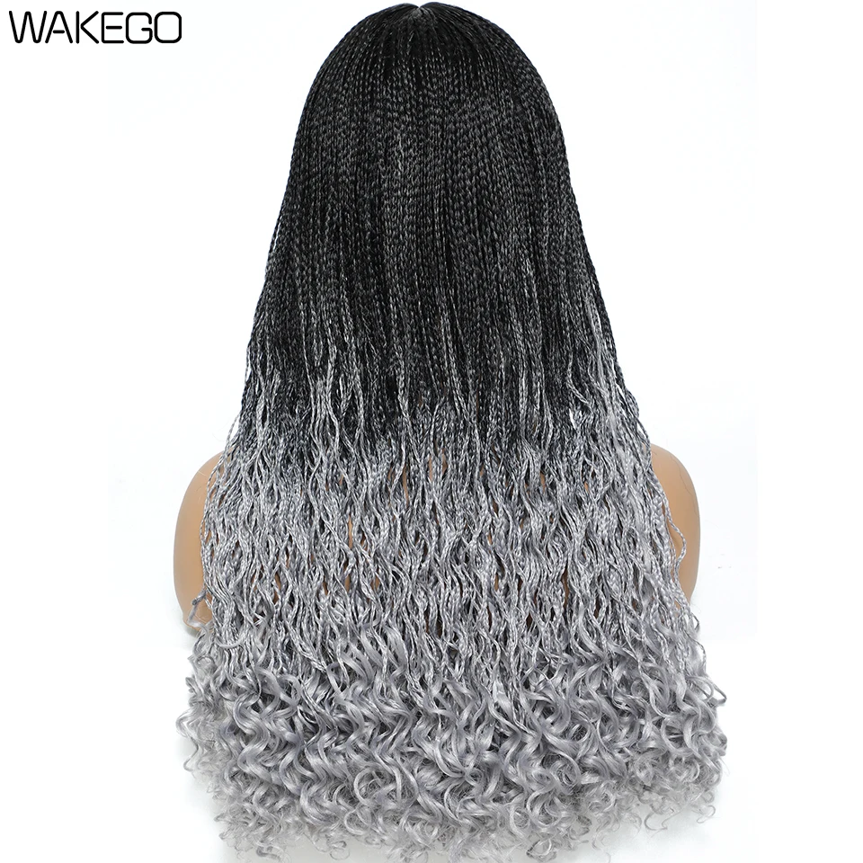 Shop Generic 26 Inch Knotless Braid Wig With Curly End DIY Braided Wigs