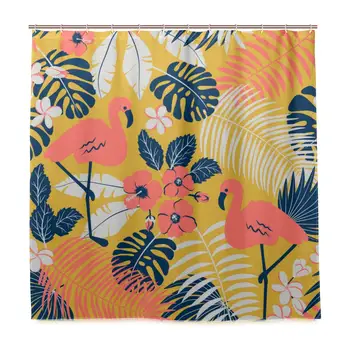 Decoration Shower Curtain Shower Tropic Seamless Pattern Flamingo Palms Flowers Bath Curtains Waterproof Fabric Bathroom Decor 
Decoration Shower Curtain Shower Tropic Seamless Pattern Flamingo Palms Flowers Bath Curtains Waterproof Fabric Bathroom Decor